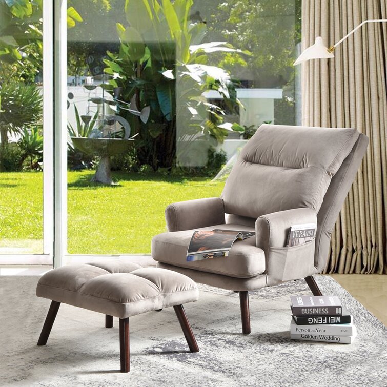 Adjustable lounge discount chair with ottoman